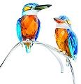 Swarovski Blue Turquoise Pair of Kingfishers, Large RETIRED