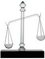 Scales Of Justice Glass Sculpture