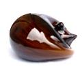Brown with Black Ticking Sleeping Cat