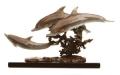 Reef Explorers Bronze/Metal Dolphins Sculpture (RET)