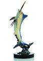 Excited Blue Marlin Sports Fishing Sculpture 80091