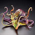 Multi-Color Hopko artGlass Octopus Sculpture by Soul Glass