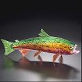 Brook Trout Sculpture by HOPKO Glass (please select size)