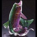 Rainbow Trout, Leaping, by Soulglass Purple Green
