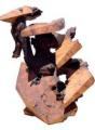 "Roll Over" Redwood Abstract Sculpture by Daryl Stokes