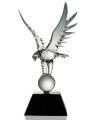 Eagle on Ball Glass Sculpture, lg - Special order