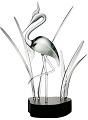 Frabel Studios Blue Heron Glass Sculpture