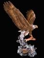 Metal Eagle Sculpture Catching Salmon - Clear Waters