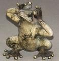 See no Evil, Silver-Marbled Bronze Frog by Barry Stein