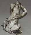 Speak no Evil, Silver-Marbled Bronze Frog by Barry Stein