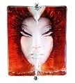 Mats Jonasson Morgana Orange/Red Mask Wall Sculpture MJ-63027