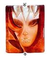 Tamara Orange/Red Mask Wall Sculpture, Mats Jonasson MJ-63023