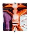 Mats Jonasson Zador, Purple/Orange Mask Wall Sculpture MJ-63030