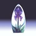 Purple Lily- Miniature  Flower Etching- MJ 88153