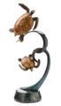 Double Turtles on Ribbon Sealife Sculpture 80134