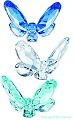 Butterflies - Swarovski Crystal Set of 3 (Blue, Green and Clear)