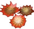 Red Wallplates, Set of Three, by Cliff Goodman
