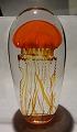 Pacific Coast Orange Glass Jellyfish Sculpture by Richard Satava