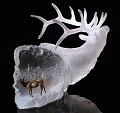 Elk Mixed Media Metal Sculpture  Love's journey - by Kitty Cantrell