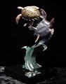 Sea Turtles Metal Sculpture -Neptune's Children - by Kitty Cantrell
