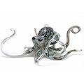 Grey Turquoise Hopko Glass Octopus Sculpture (please select size)