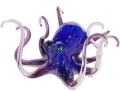 Blue Purple HOPKO Glass Octopus Sculpture (please select size)