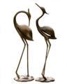 Contemporary Heron Pair Garden Sculptures