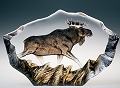 Moose - Ltd Edition Crystal Etching by Mats Jonasson
