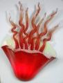 Red Jellyfish Glass Wall Sconce Light