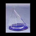 Optical Crystal Sailboat in various sizes - View dropdown menu