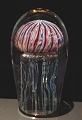 Purple Ribbed Glass Jellyfish Sculpture Satava small size