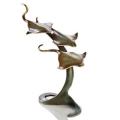Triple Stingrays Bronze Sealife Sculpture 80205