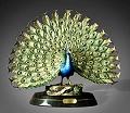 Barry Stein In Living Color Bronze Peacock Sculpture