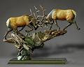 Barry BAR Royal ConflictStein Royal Conflict Bronze Wildlife Sculpture