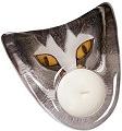 Katt - Mats Jonasson Crystal Cat Tea Light Candle Holder 69028