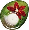 Flora  Red Flower - Mats Jonasson Tealight Candle holder 69014