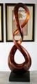 "Double Twist" -Free Form Contemporary Wood Sculpture