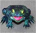 Boobala -Turquoise Bronze Frog Sculpture