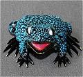 Boobala Black and Blue  Bronze Frog Sculpture by Barry Stein