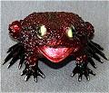 Boobala Red and Black Bronze Frog by Barry Stein
