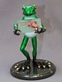 Green Bronze Frog Sculpture Business Card Holder.