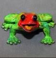 Redhead Green Jason Bronze Frog Sculpture by Barry Stein