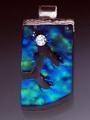 Hidden Treasure Dichroic Pendant - IG Green IG Blue
