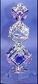 Triple Optical Crystal Cube Sculpture
