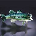 Large Mouth Bass Art Glass Sculpture by HOPKOGlass