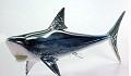 Great White Shark Glass Sculpture by Michael Hopko