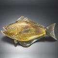 Halibut Salt Water Glass Fish Sculpture by Michael Hopko