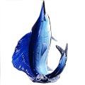 Leaping  Sailfish Glass Sculpture by Michael Hopko