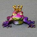 Barry Stein Pink Head Purple Frog Prince Bronze Sculpture