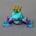 Barry Stein Blue Head Purple Frog Prince Bronze Sculpture